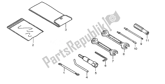 Tutte le parti per il Utensili del Honda SH 300A 2007