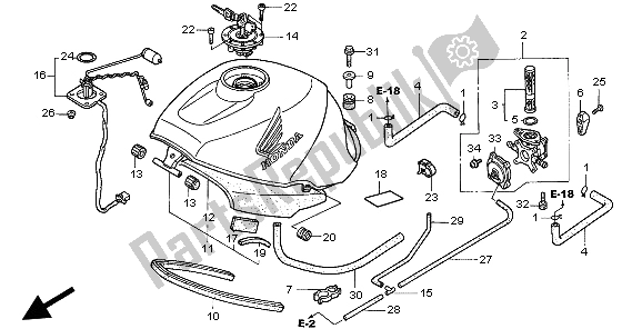 Toutes les pièces pour le Réservoir D'essence du Honda CBR 1100 XX 1998