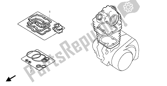 All parts for the Eop-1 Gasket Kit A of the Honda CRF 450R 2004