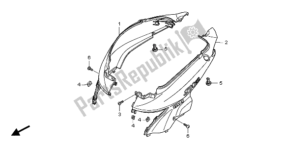 Tutte le parti per il Copertura Del Corpo del Honda SH 125 2007