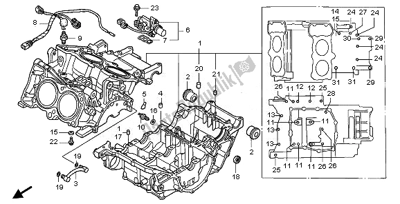 Tutte le parti per il Carter del Honda VFR 800 2010