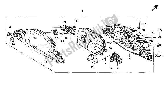 Tutte le parti per il Metro (mph) del Honda ST 1300A 2006