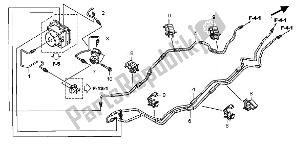 All parts for the Brake Lines & Pcv of the Honda XL 700 VA Transalp 2010