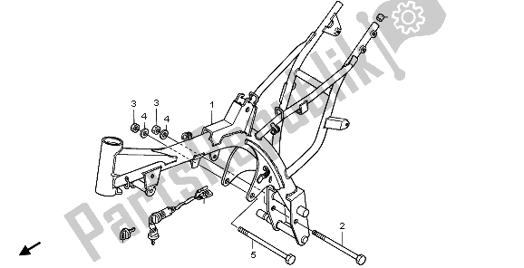 Wszystkie części do Korpus Ramy Honda XR 70R 1998