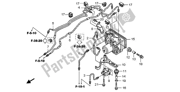 Todas las partes para Modulador De Abs de Honda CBF 1000 FA 2010