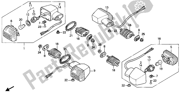 Toutes les pièces pour le Clignotant du Honda CBR 900 RR 1993