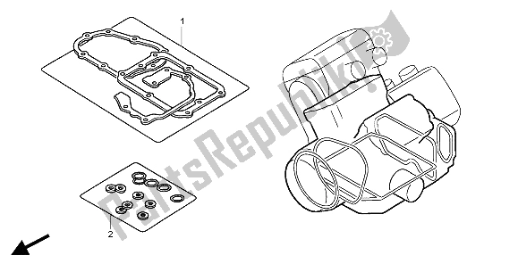 All parts for the Eop-2 Gasket Kit B of the Honda ST 1300 2004