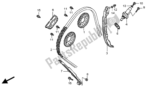 Todas las partes para Cadena De Levas Y Tensor de Honda CB 900F Hornet 2005