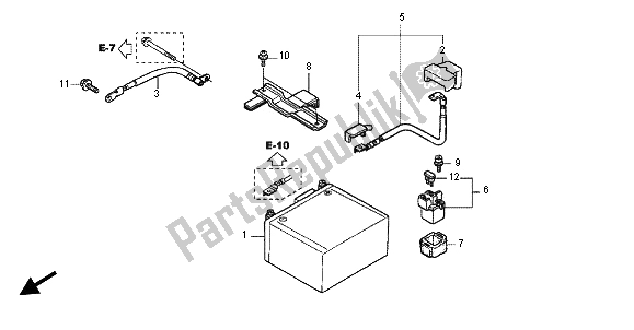 Tutte le parti per il Batteria del Honda SH 125 2012