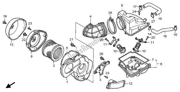 Todas las partes para Filtro De Aire de Honda VT 125C 1999