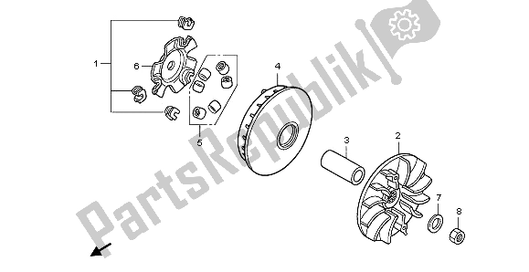 Wszystkie części do Dysk Twarz Honda PES 125 2013