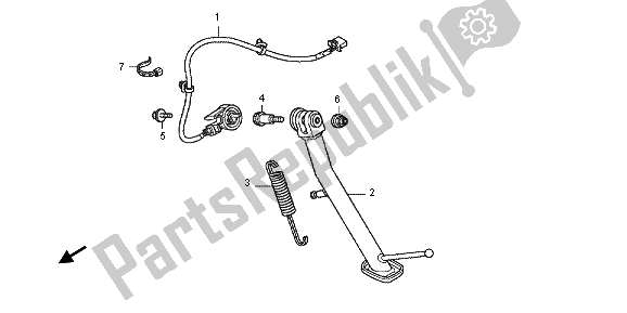 All parts for the Stand of the Honda NC 700 XD 2013