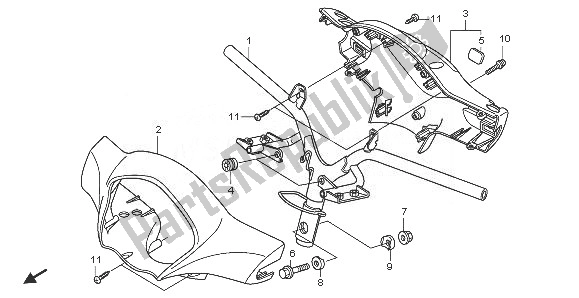 Todas las partes para Tubo De Manija Y Cubierta De Manija de Honda PES 150 2008
