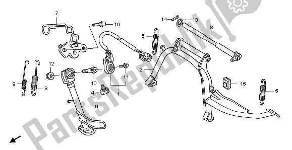 All parts for the Stand of the Honda NSS 250A 2009