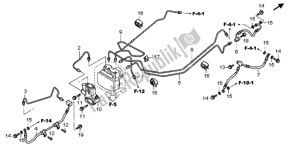 Toutes les pièces pour le Conduites De Frein Et Pcv (abs) du Honda NT 700 VA 2006