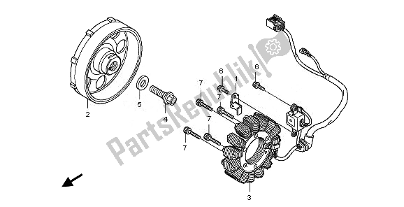 All parts for the Generator of the Honda CBR 1000 RA 2010