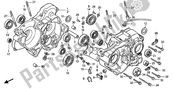 Todas las partes para Caja Del Cigüeñal de Honda CR 125R 1986