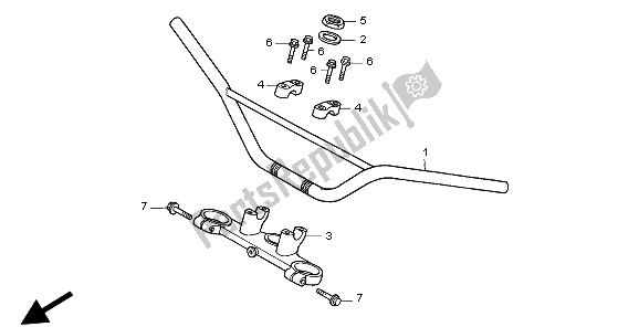 Todas las partes para Manejar Tubo de Honda CR 85R SW 2003