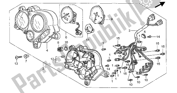 Wszystkie części do Metr (eu) Honda CB 600F2 Hornet 2002