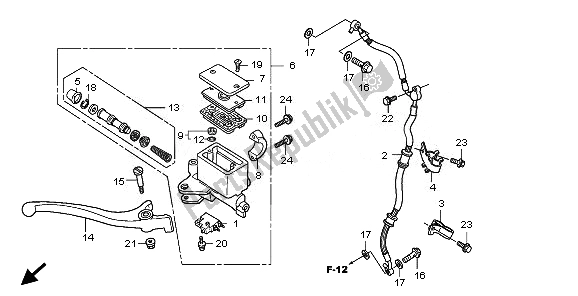 Tutte le parti per il Fr. Pompa Freno del Honda SH 150 2011