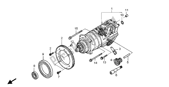 All parts for the Hondamatic of the Honda TRX 400 FA Fourtrax Rancher AT 2004