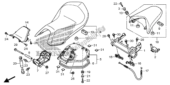 Tutte le parti per il Posto A Sedere del Honda NC 700D 2013