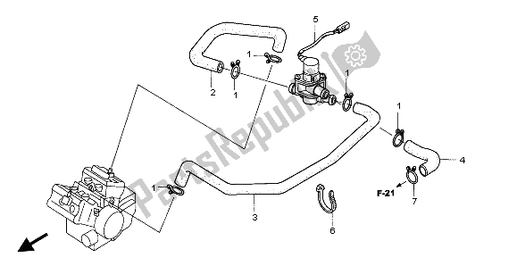 Todas as partes de Válvula De Controle De Injeção De Ar do Honda VFR 800A 2002