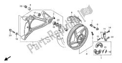 braccio oscillante della ruota posteriore