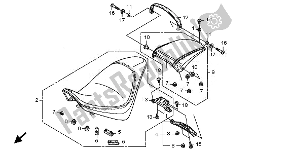 Todas las partes para Asiento de Honda VT 1300 CXA 2010