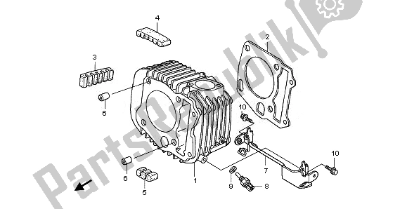Tutte le parti per il Cilindro del Honda ANF 125 2011