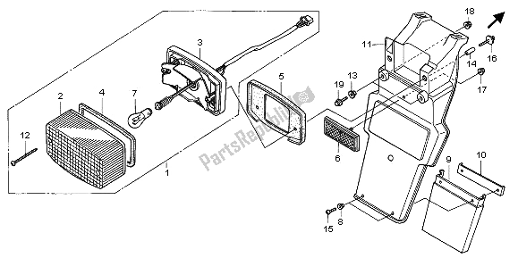Todas las partes para Luz De La Cola de Honda XRV 750 Africa Twin 1995
