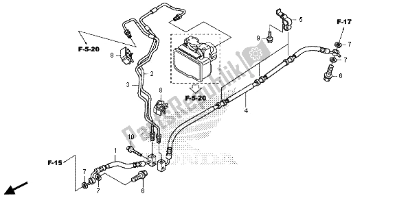 Tutte le parti per il Tubo Freno Posteriore del Honda VT 750C2S 2013