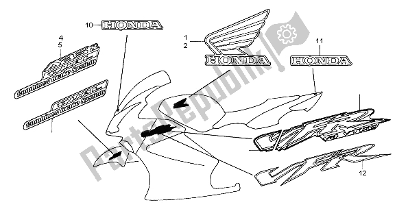 Wszystkie części do Znak Honda VFR 800A 2004