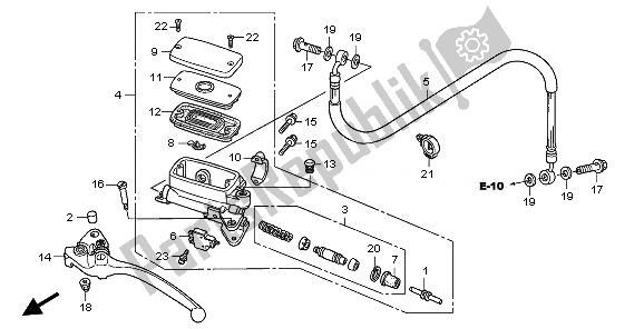 Todas las partes para Cilindro Maestro Del Embrague de Honda CBF 1000 SA 2008