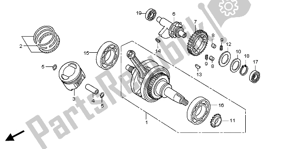 Tutte le parti per il Albero Motore E Pistone del Honda CBR 125 RW 2005