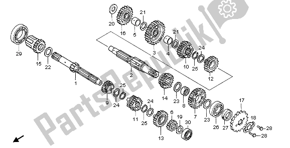 Tutte le parti per il Trasmissione del Honda XR 125L 2006