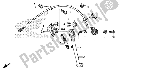 Alle onderdelen voor de Staan van de Honda CBR 600 RA 2013