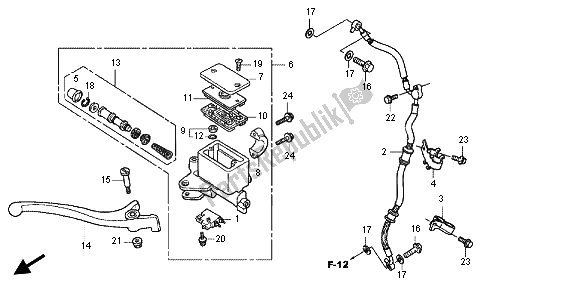 Tutte le parti per il Rr. Pompa Freno del Honda SH 125 2012