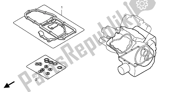 All parts for the Eop-2 Gasket Kit B of the Honda VTR 1000 SP 2002