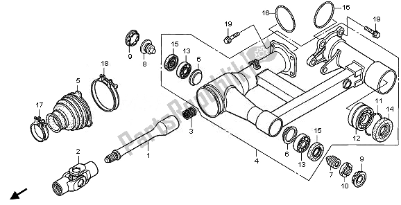 Todas las partes para Basculante de Honda TRX 250X 2011