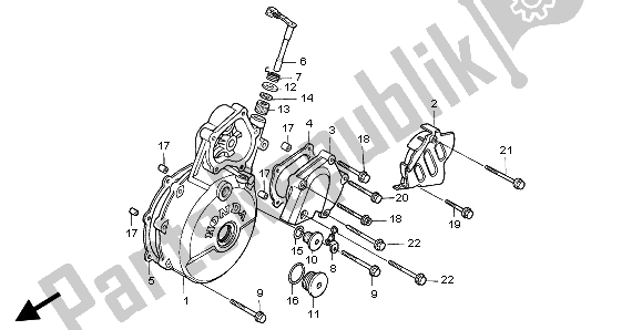 Toutes les pièces pour le Couvercle De Carter Gauche du Honda NX 650 1998