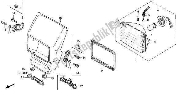 Todas las partes para Faro de Honda XR 600R 1985