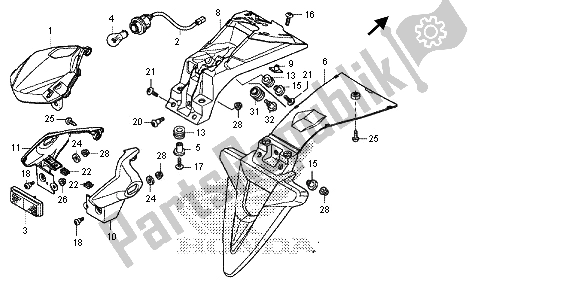 Tutte le parti per il Fanale Posteriore del Honda NC 700 SA 2013