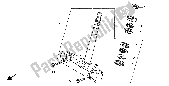 All parts for the Steering Stem of the Honda SH 125R 2008