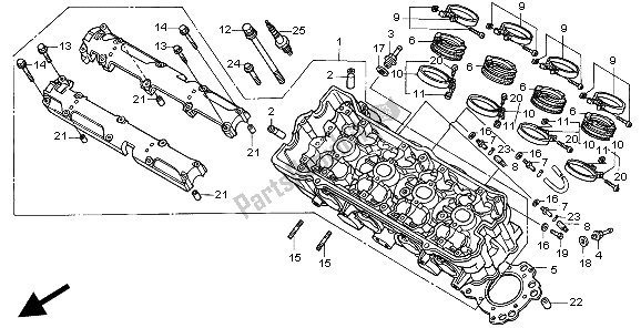 Wszystkie części do G? Owica Cylindra Honda CBR 600F 1998