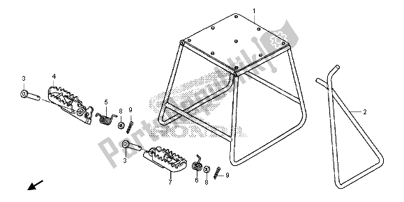 Tutte le parti per il Stand & Step del Honda CRF 150R SW 2013