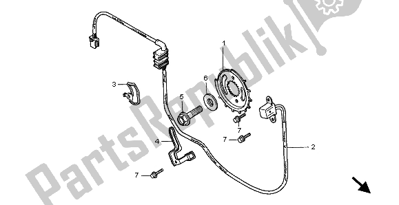 Tutte le parti per il Generatore Di Impulsi del Honda VT 1100C2 1999