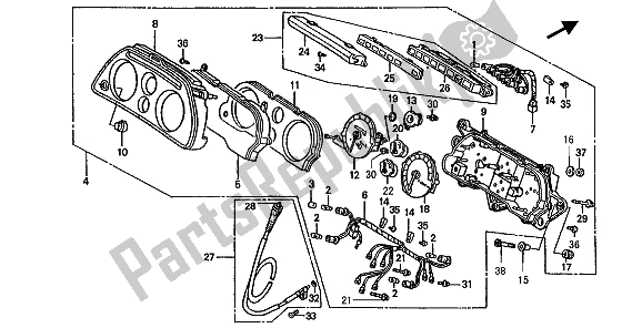 Todas las partes para Metro (kmh) de Honda ST 1100 1991