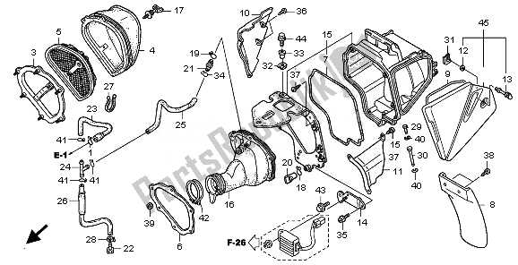 Toutes les pièces pour le Purificateur D'air du Honda CRF 450X 2011