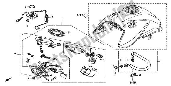Todas las partes para Bomba De Combustible de Honda CBF 1000 FT 2012